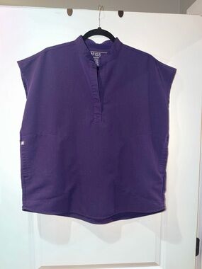 FIGS Rafaela Scrub Top in Purple Jam